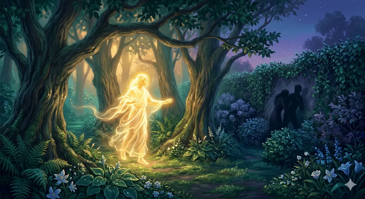 Đức Chúa Trời đến tìm A-đam và Ê-va trong vườn — Sáng Thế 3:8-10 Đức Chúa Trời tìm kiếm con cái Ngài trong vườn Ê-đen